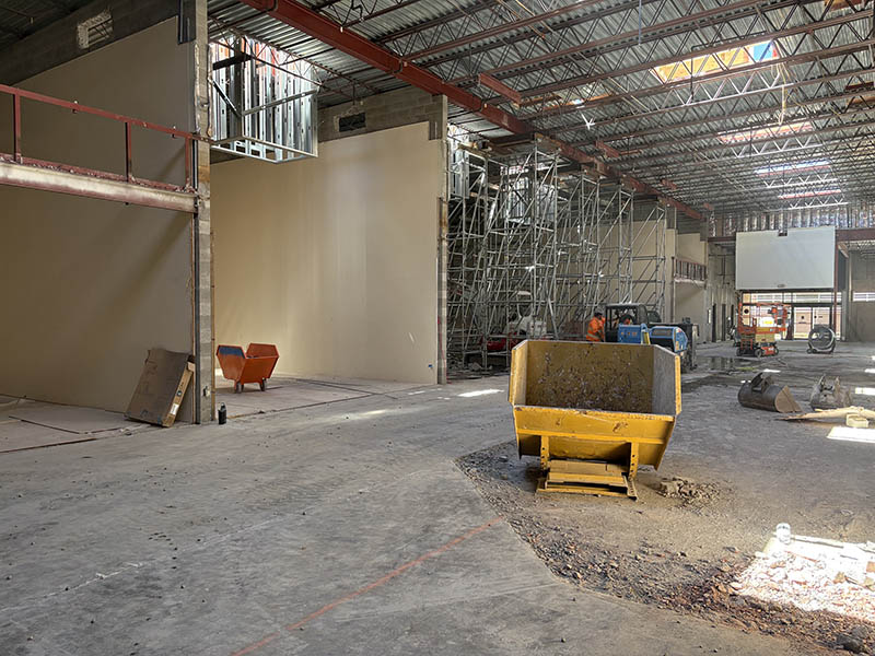 The interior of Chemeketa Building 7 under construction